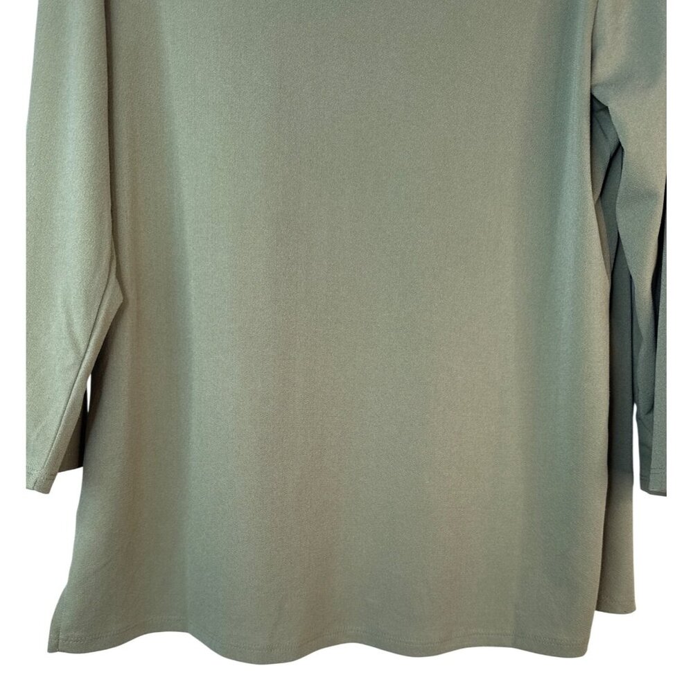 2/$30 Banana Republic Small Womens Sage Green V-Neck 3/4 Sleeve Blouse - Picture 6 of 11